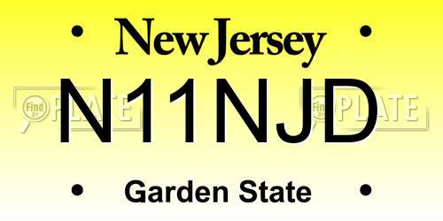 N11NJD New Jersey License Plate