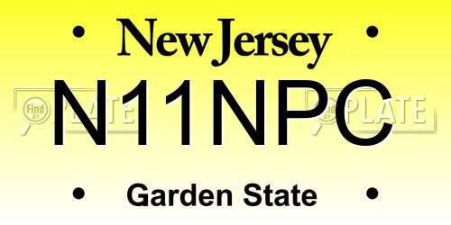 N11NPC New Jersey License Plate