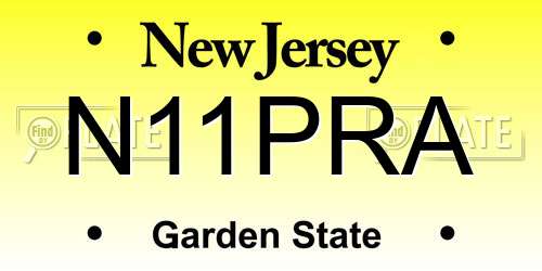 N11PRA New Jersey License Plate
