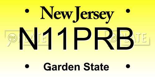 N11PRB New Jersey License Plate