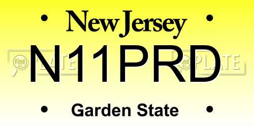 N11PRD New Jersey License Plate