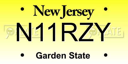 N11RZY New Jersey License Plate