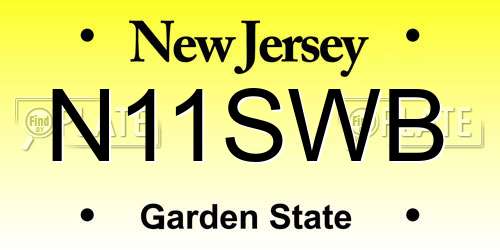 N11SWB New Jersey License Plate