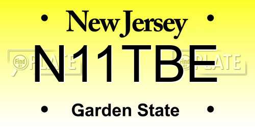 N11TBE New Jersey License Plate