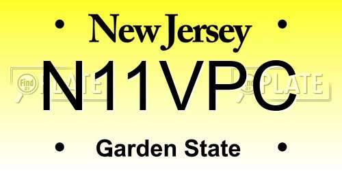 N11VPC New Jersey License Plate