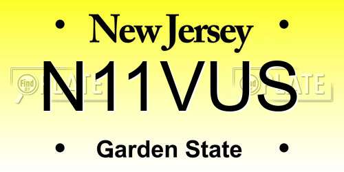 N11VUS New Jersey License Plate