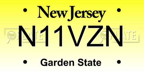 N11VZN New Jersey License Plate