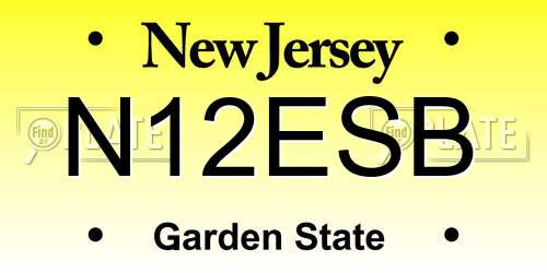 N12ESB New Jersey License Plate
