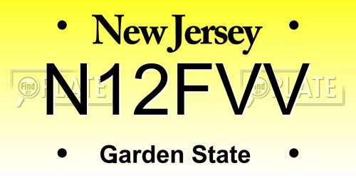N12FVV New Jersey License Plate