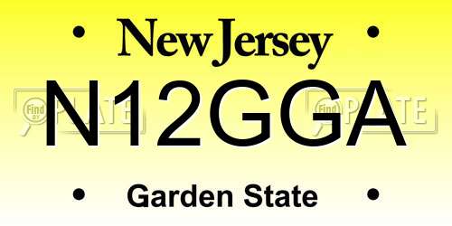 N12GGA New Jersey License Plate