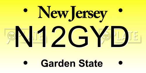 N12GYD New Jersey License Plate