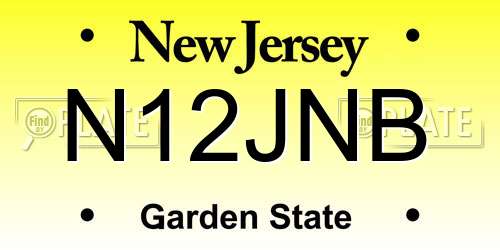 N12JNB New Jersey License Plate