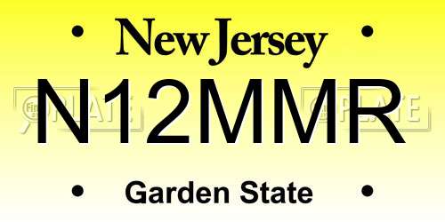 N12MMR New Jersey License Plate