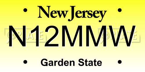 N12MMW New Jersey License Plate