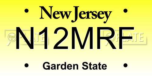 N12MRF New Jersey License Plate