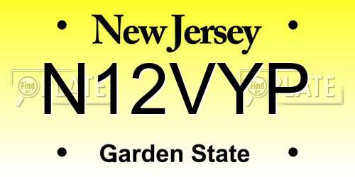 N12VYP New Jersey License Plate