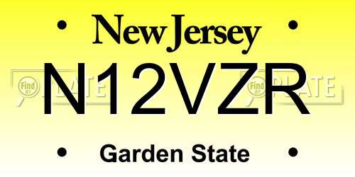N12VZR New Jersey License Plate