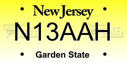 N13AAH New Jersey License Plate