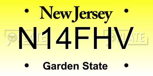 N14FHV New Jersey License Plate