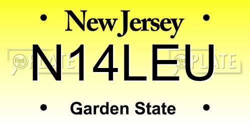 N14LEU New Jersey License Plate