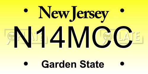 N14MCC New Jersey License Plate