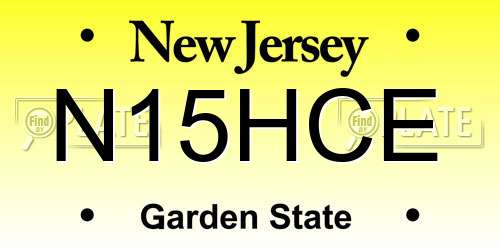 N15HCE New Jersey License Plate