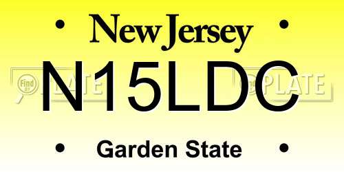 N15LDC New Jersey License Plate
