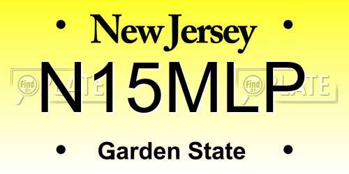 N15MLP New Jersey License Plate