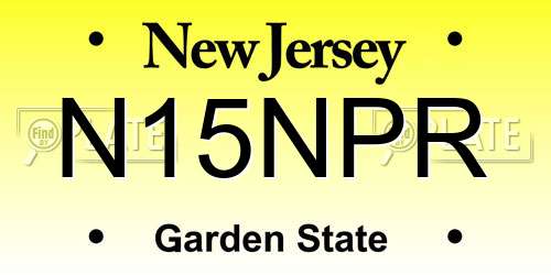 N15NPR New Jersey License Plate