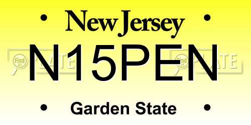 N15PEN New Jersey License Plate