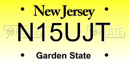 N15UJT New Jersey License Plate