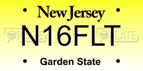 N16FLT New Jersey License Plate