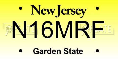 N16MRF New Jersey License Plate