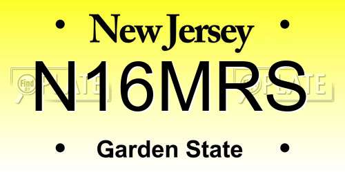 N16MRS New Jersey License Plate
