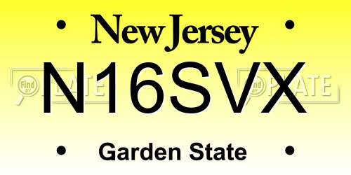 N16SVX New Jersey License Plate