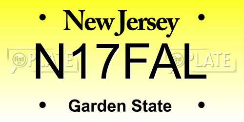 N17FAL New Jersey License Plate