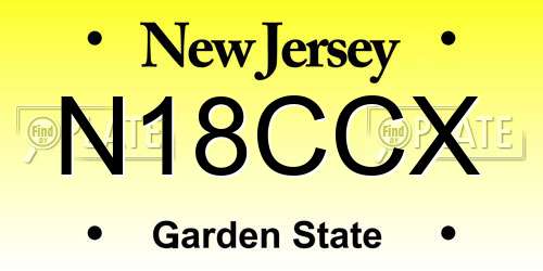 N18CCX New Jersey License Plate