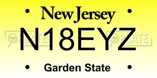N18EYZ New Jersey License Plate