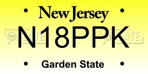 N18PPK New Jersey License Plate