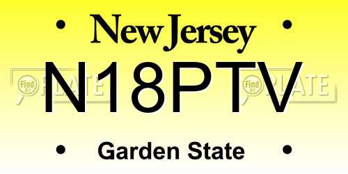N18PTV New Jersey License Plate
