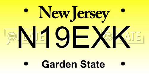 N19EXK New Jersey License Plate