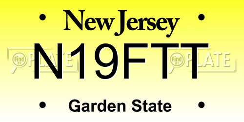 N19FTT New Jersey License Plate
