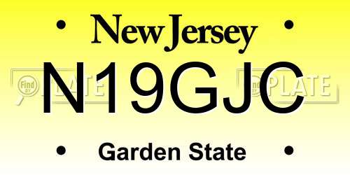 N19GJC New Jersey License Plate