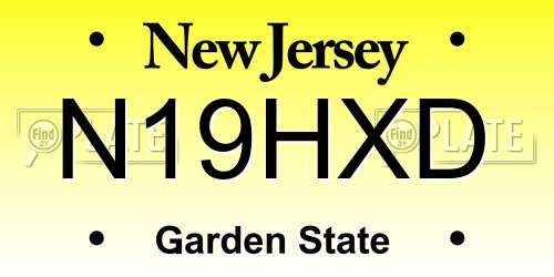 N19HXD New Jersey License Plate