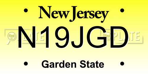 N19JGD New Jersey License Plate
