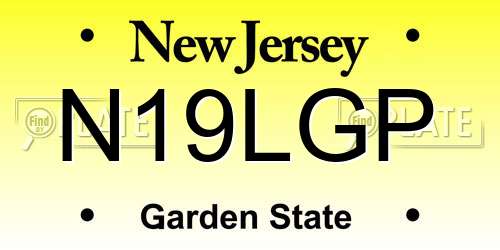 N19LGP New Jersey License Plate