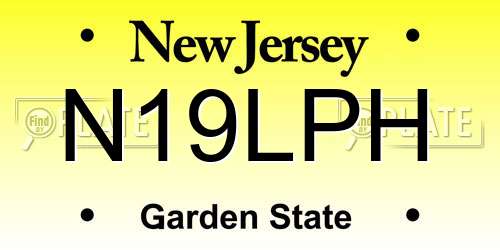 N19LPH New Jersey License Plate