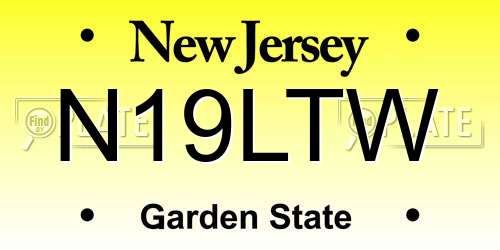 N19LTW New Jersey License Plate