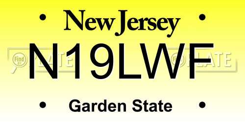 N19LWF New Jersey License Plate