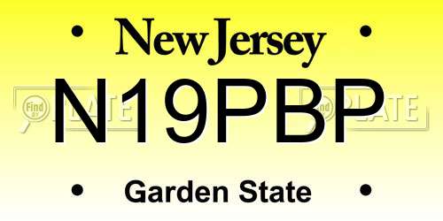 N19PBP New Jersey License Plate